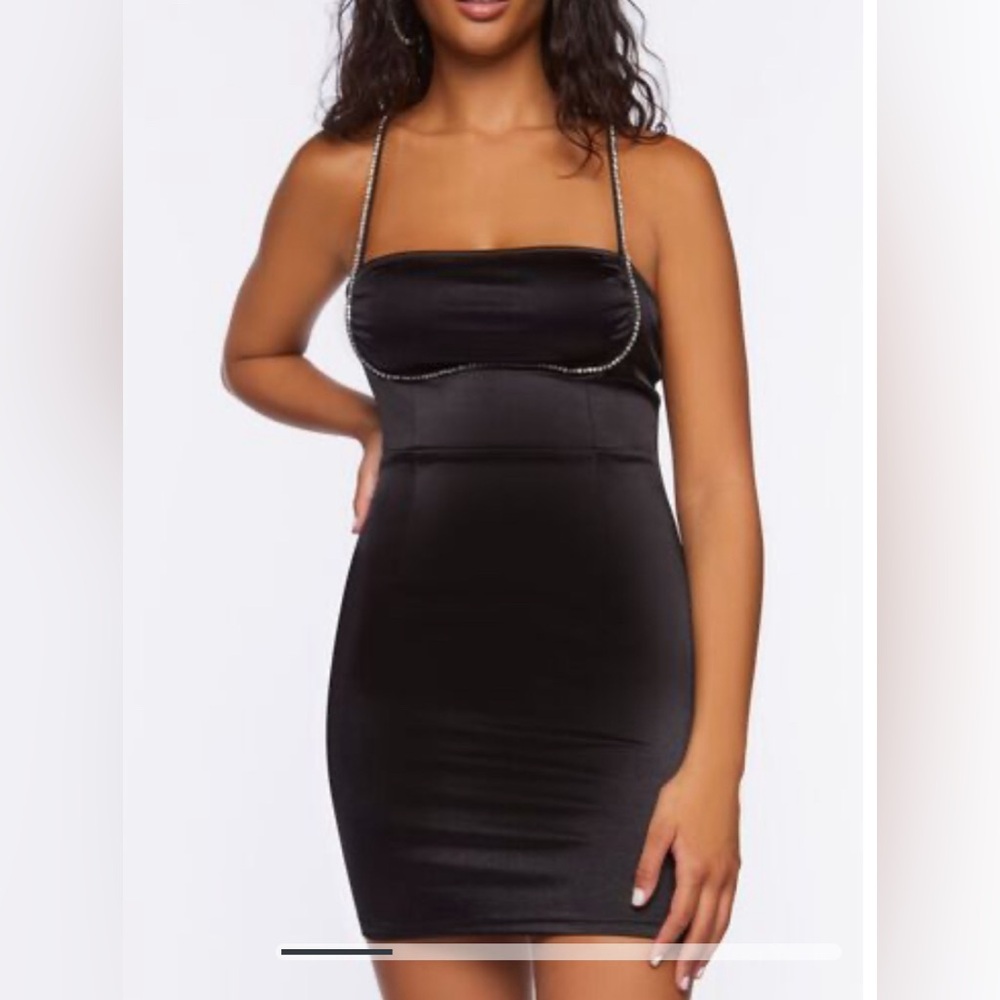 FOREVER 21 | NEW W TAGS Rhinestone Trim Mini Dress
